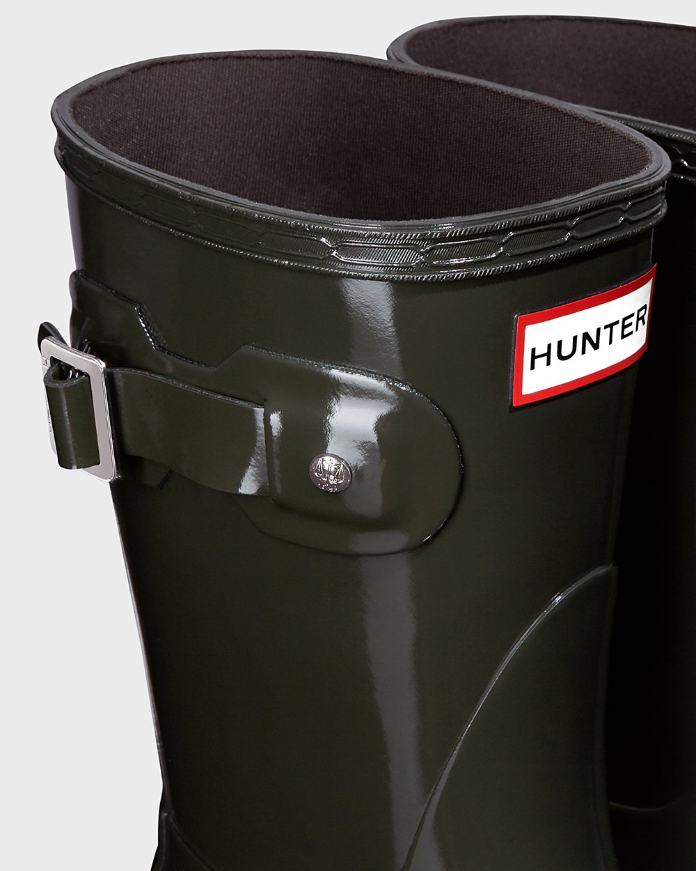 Botas De Cortas Hunter Mujer Original Gloss - Verde Oscuro Oliva - Argentina 1903AZTJX